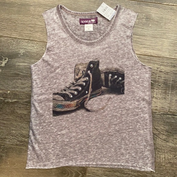 Sparkle by Stoopher Other - Sparkle by Stoopher Converse Rainbow Studded Tank